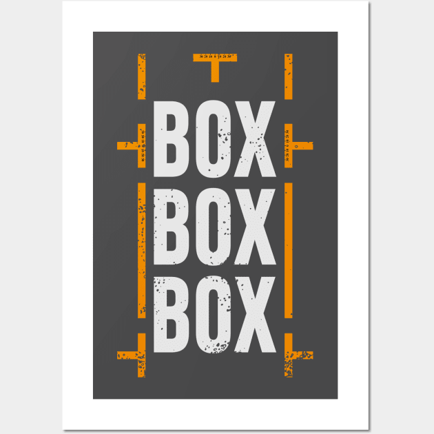 'Box Box Box' Pit box Formula 1 Pit-stop Design Wall Art by DavidSpeedDesign
